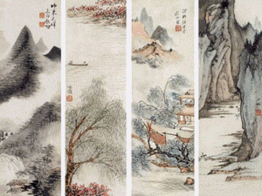 Восточные мотивы - полиптих - предпросмотр