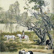 Схема вышивки «У реки»