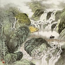 Схема вышивки «Через реку»