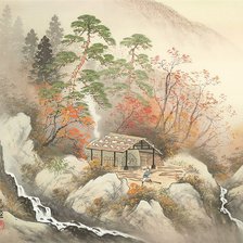 Схема вышивки «Осень в горах»