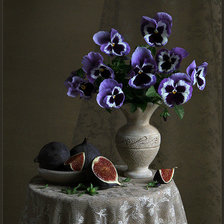 Схема вышивки «Анютины глазки»