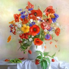 Схема вышивки «Маки»