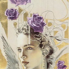 Схема вышивки «женский образ Мануэля Нуньеса»