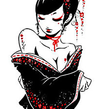 Схема вышивки «Гейша»