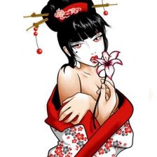 Схема вышивки «Гейша»