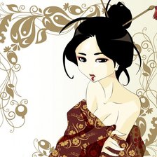 Схема вышивки «Гейша»