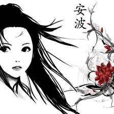 Схема вышивки «Гейша»