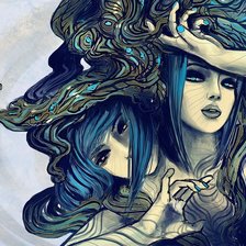 Схема вышивки «№473327. знак зодиака"близнецы"»