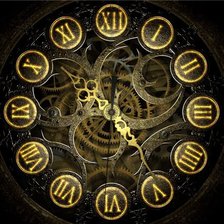 Схема вышивки «Часы»