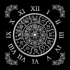 Схема вышивки «Часы»