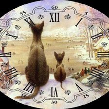 Схема вышивки «Часы»