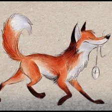 Схема вышивки «Лис и мышь ))»