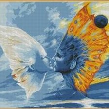 Схема вышивки «Крылья любви»