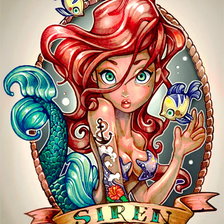 Схема вышивки «принцесса Ариэль»