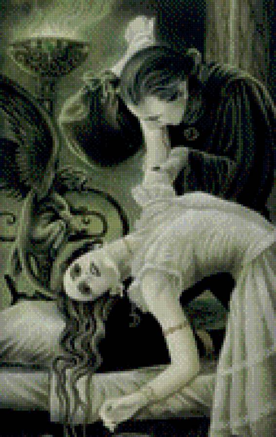 жестокий поцелуй - любовь, кровь, поцелуй, девушка, парень - предпросмотр