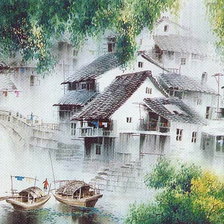 Схема вышивки «Городской пейзаж»