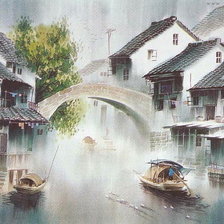 Схема вышивки «Городской пейзаж»