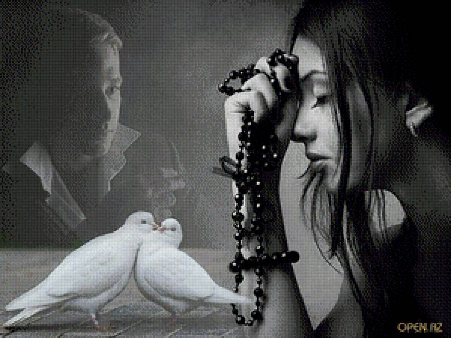 Он и Она, голуби - двое, страсть, он и она, любовь - предпросмотр