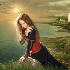 Схема вышивки «Девушка»