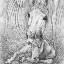 Схема вышивки «пегас»