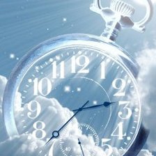 Схема вышивки «Облочные часы»