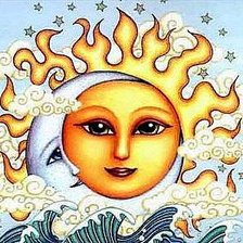 Схема вышивки «Солнце и луна»