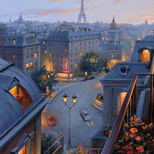 Схема вышивки «Париж,вечер часть 1»