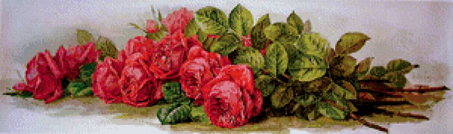 розы - роза, живопись, картина, букет, цветы - предпросмотр