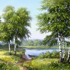 Схема вышивки «пейзажи родины»