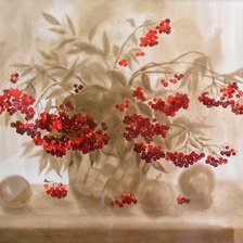 Схема вышивки «рябина»