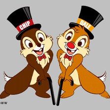 Схема вышивки «Чип и Дейл»