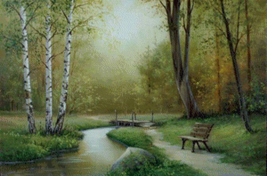 осенний пейзаж - осень, природа, вода, река, деревья - предпросмотр