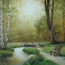 Схема вышивки «осенний пейзаж»