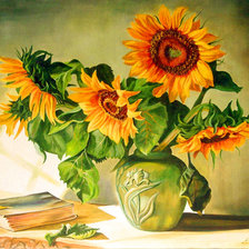 Схема вышивки «подсолнухи»