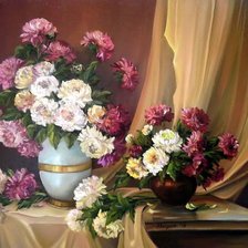 Схема вышивки «Букет хризантем»