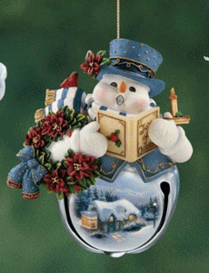 снеговик - елка, игрушки, новый год, рождество - предпросмотр