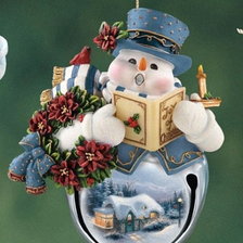 Схема вышивки «снеговик»