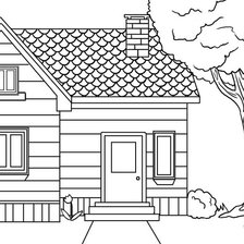 Схема вышивки «дом»