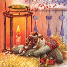 Схема вышивки «воробушки»