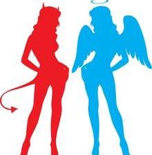 Схема вышивки «ангел и демон»