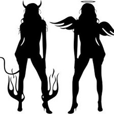 Схема вышивки «ангел и демон»