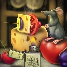 Мышь готовит