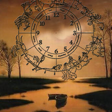 Схема вышивки «Часы»