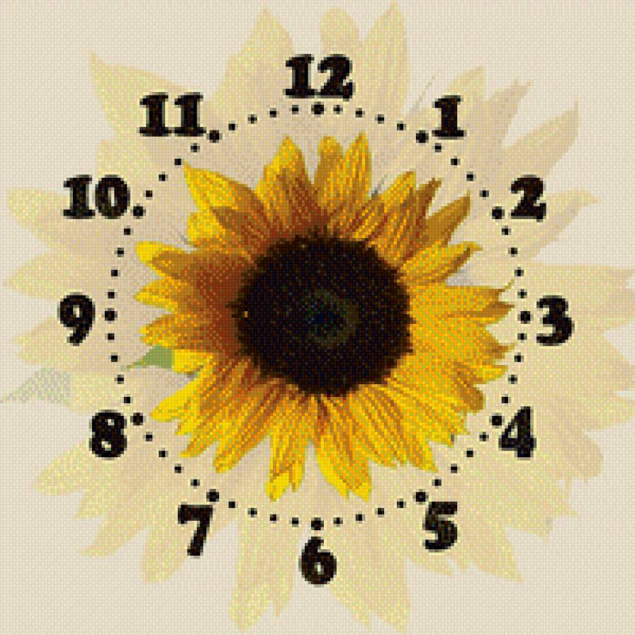Часы - цветы, часы - предпросмотр