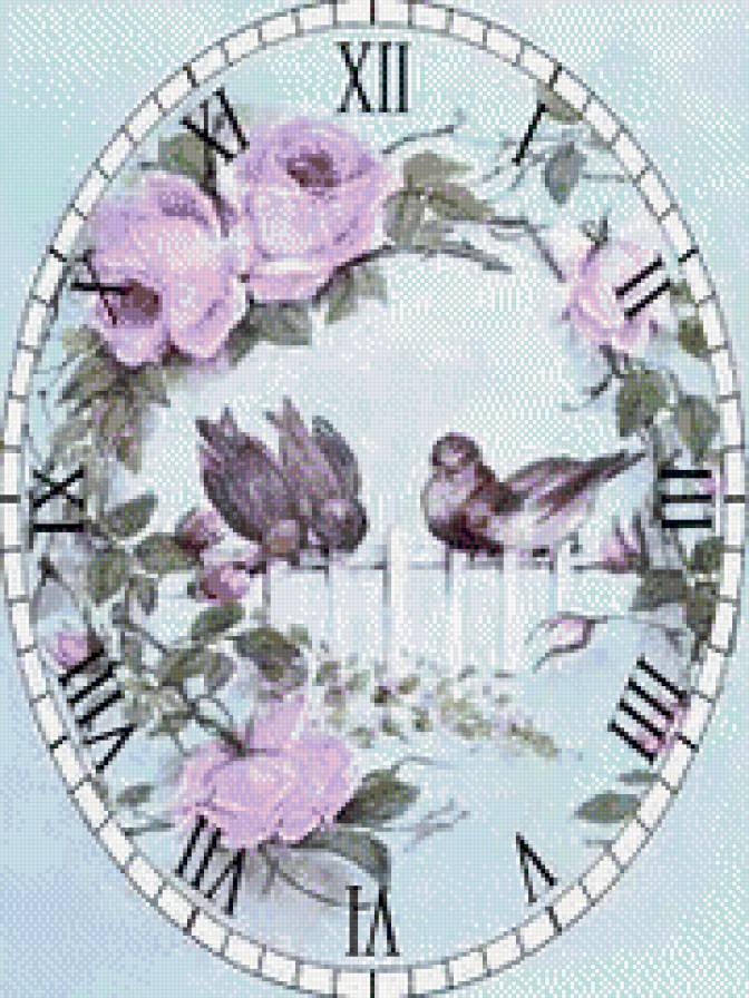 часы - птицы, часы, винтаж - предпросмотр