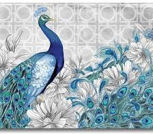 Схема вышивки «павлин»