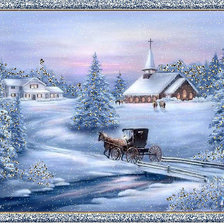 Схема вышивки «Зимний пейзаж»