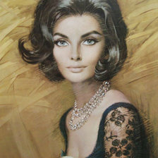 Схема вышивки «Девушка»