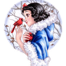 Схема вышивки «белоснежка»