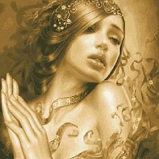 Схема вышивки «девушка»